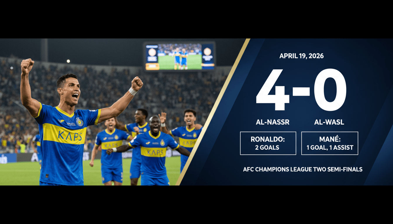 Al-Nassr Advances to AFC Champions League Two Semi-Finals with 4-0 Win over Al-Wasl