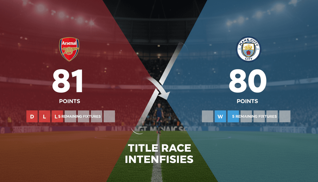 Manchester City Defeats Arsenal 2-1 in Premier League Title Race