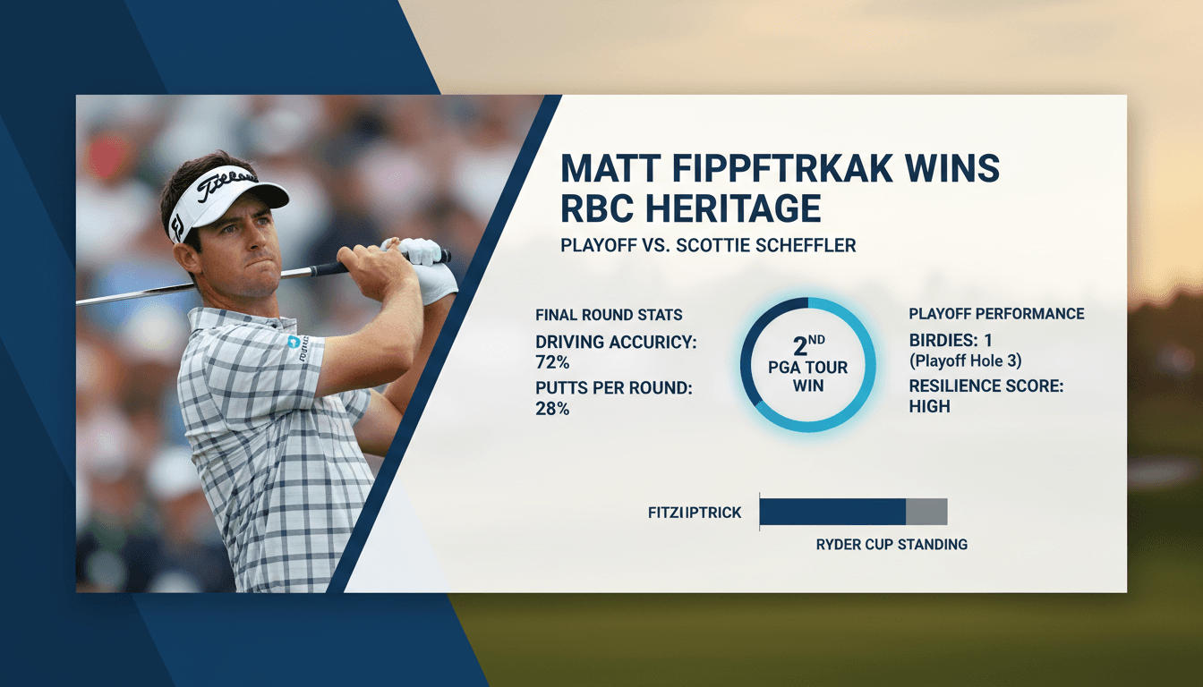 Matt Fitzpatrick wins RBC Heritage playoff against Scottie Scheffler