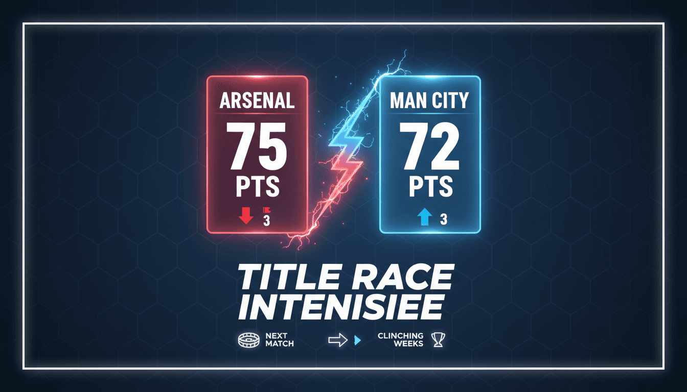 Manchester City defeats Arsenal 2-1, intensifying Premier League title race