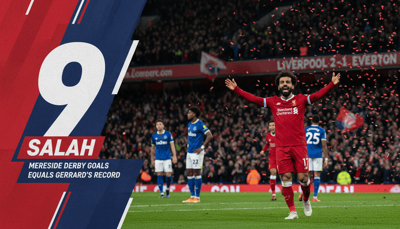 Liverpool Defeats Everton 2-1 in Merseyside Derby with Salah Equaling Record