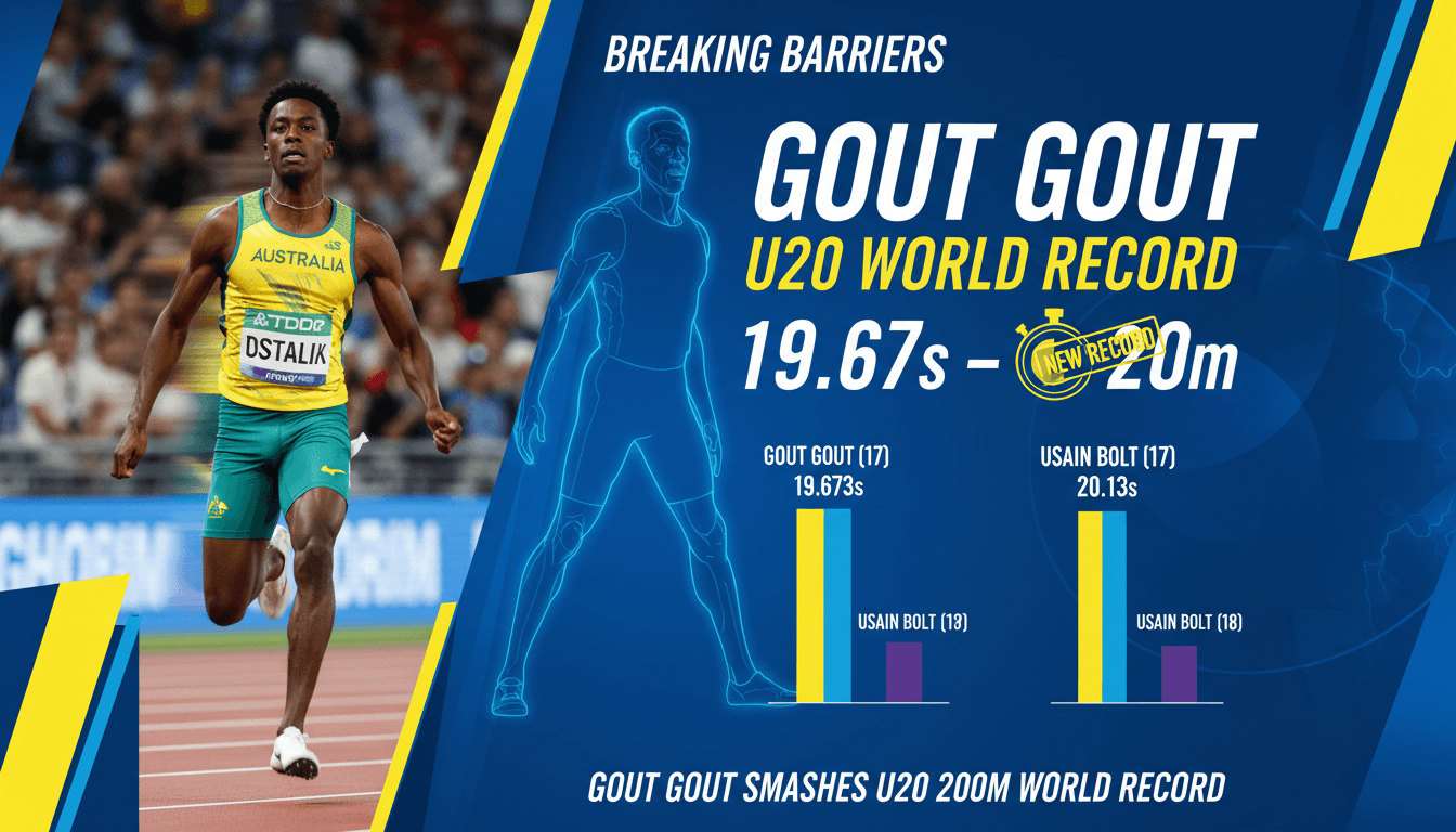 Gout Gout breaks under-20 world record in 200m at Australian championships