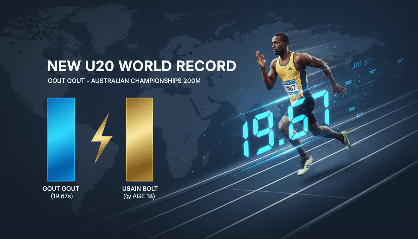 Gout Gout sets new under-20 world record in 200m at Australian championships