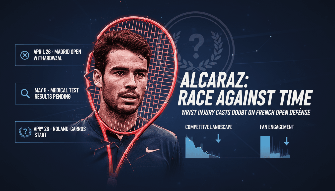 Carlos Alcaraz faces uncertainty over French Open participation due to wrist injury