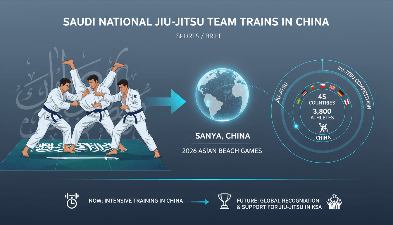 Saudi national jiu-jitsu team trains in China for 2026 Asian Beach Games