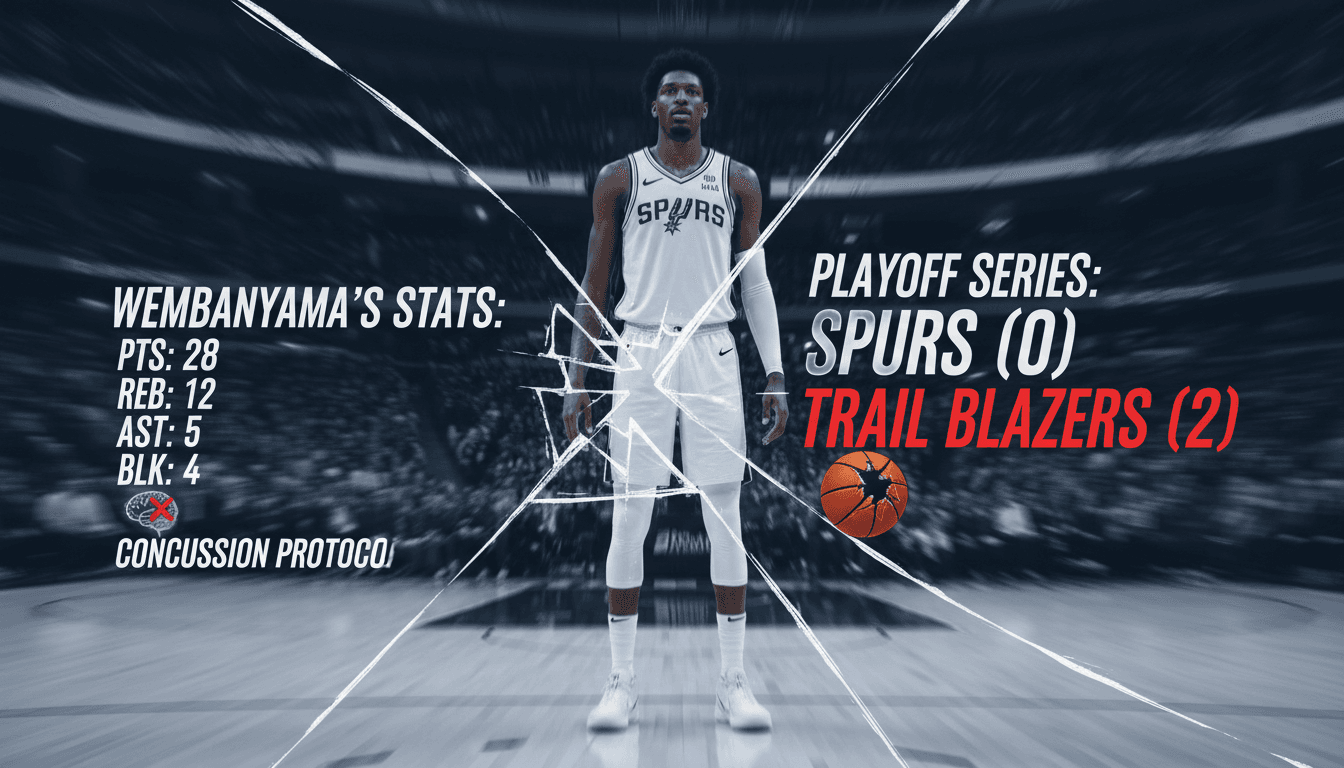 Victor Wembanyama diagnosed with concussion after playoff injury against Portland Trail Blazers