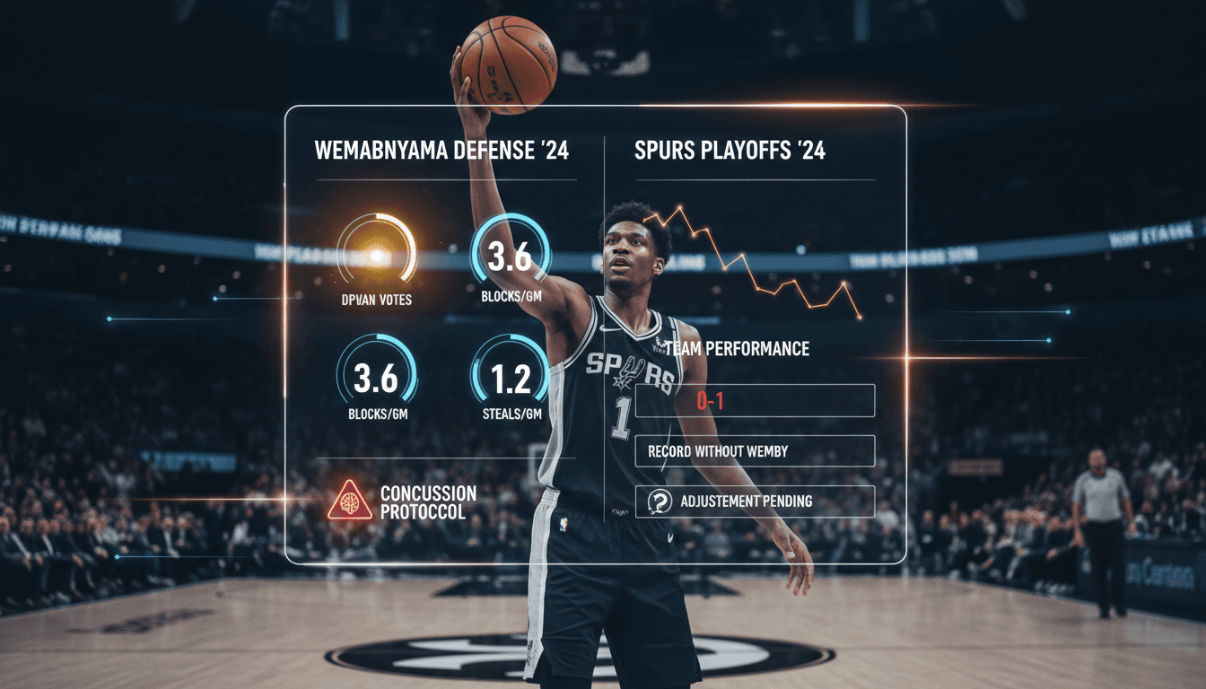 Victor Wembanyama becomes first unanimous NBA Defensive Player of the Year but enters concussion protocol