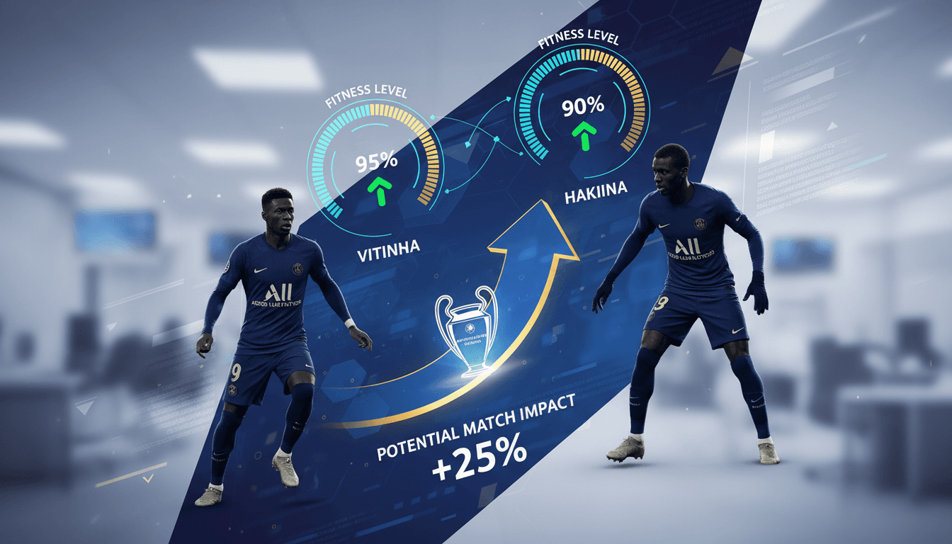 PSG's Vitinha and Hakimi Return to Training Ahead of Champions League Clash