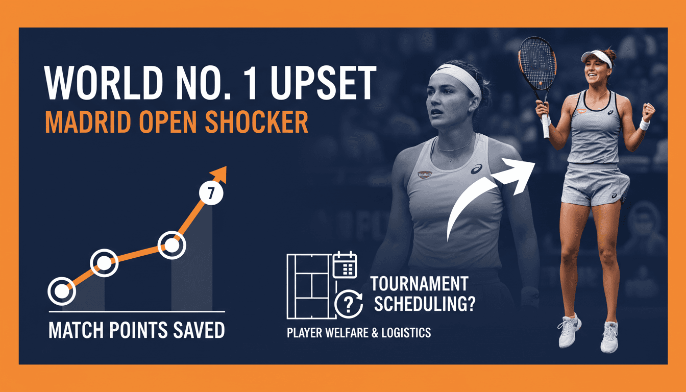 World No. 1 Aryna Sabalenka eliminated from Madrid Open by Hailey Baptiste