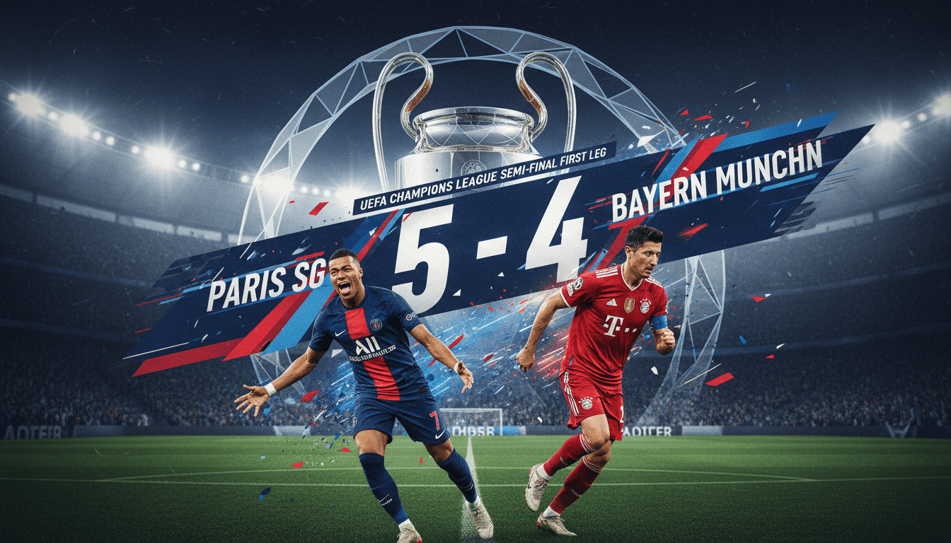 Paris Saint-Germain Secures Historic 5-4 Victory Over Bayern Munich in UEFA Champions League Semi-Final First Leg