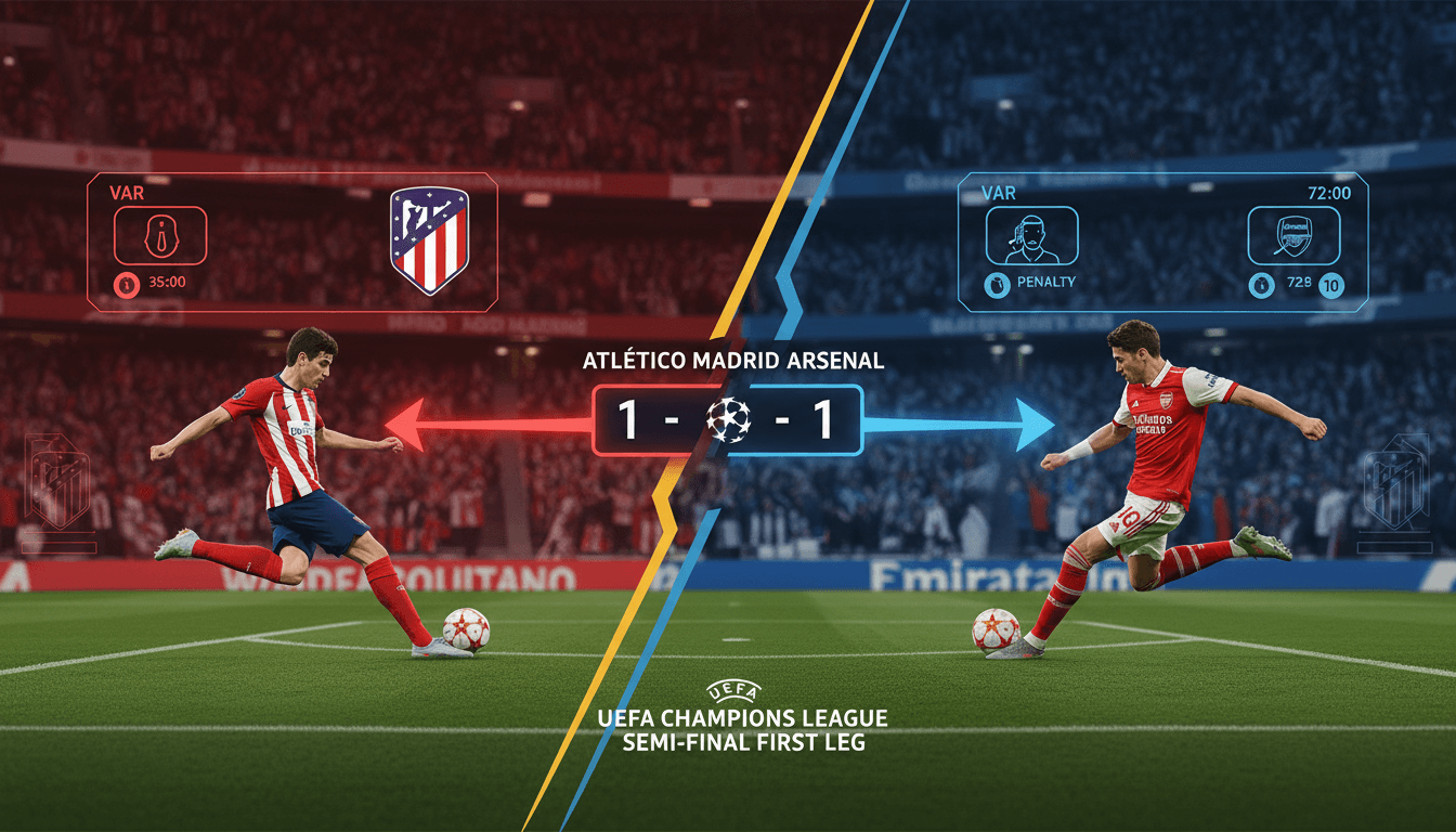 Atlético Madrid and Arsenal draw 1–1 in UEFA Champions League semi-final first leg