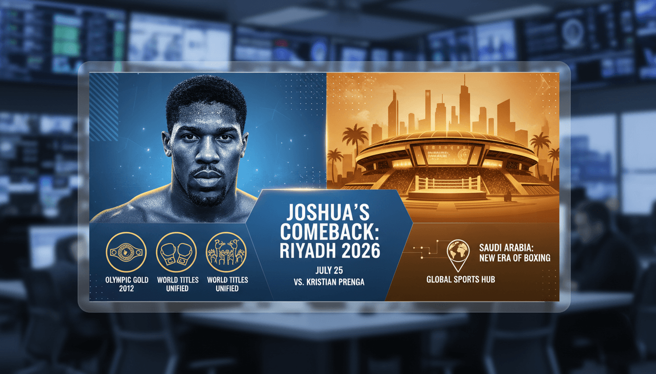 Anthony Joshua Announces Comeback Fight in Riyadh for July 2026