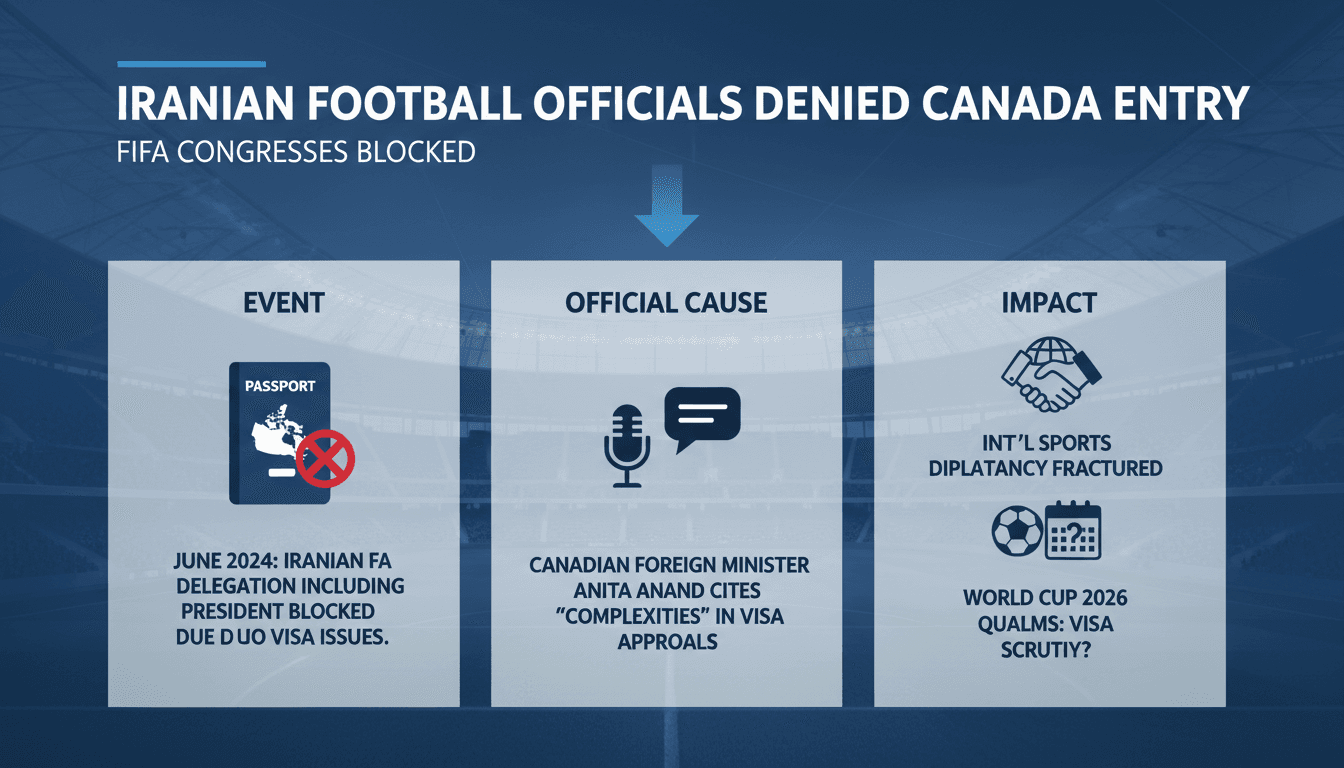 Iranian football officials denied entry to Canada ahead of FIFA congresses