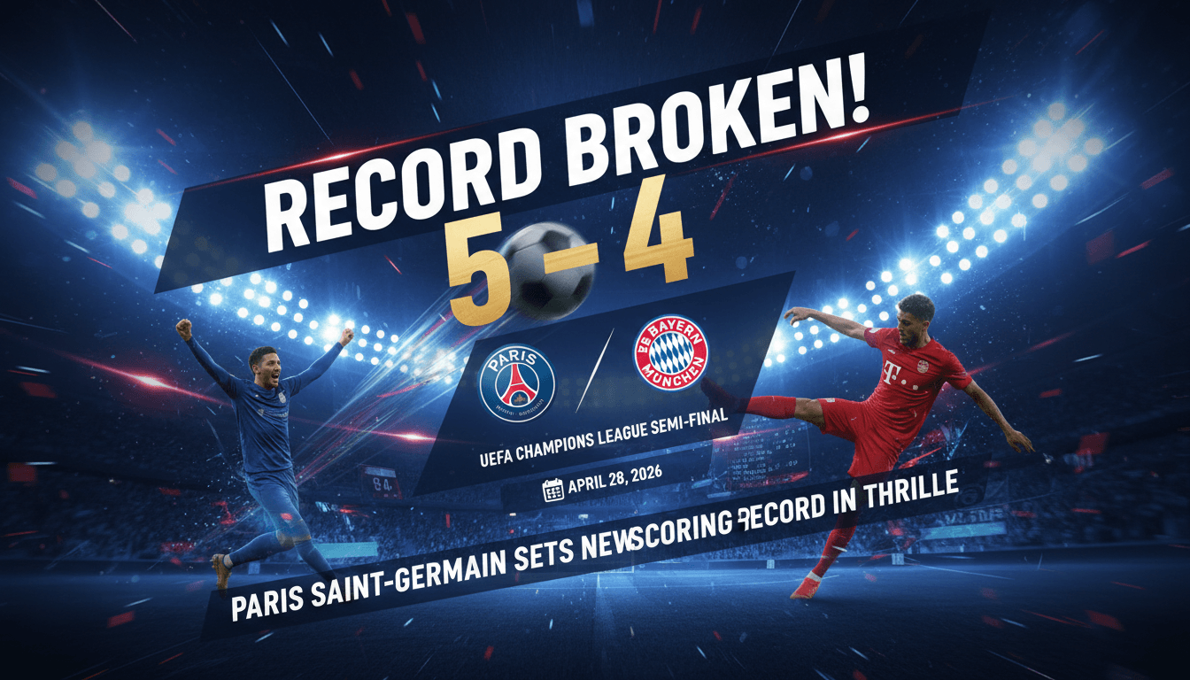 Paris Saint-Germain Sets Record with 5–4 Victory Over Bayern Munich in UEFA Champions League Semi-Final