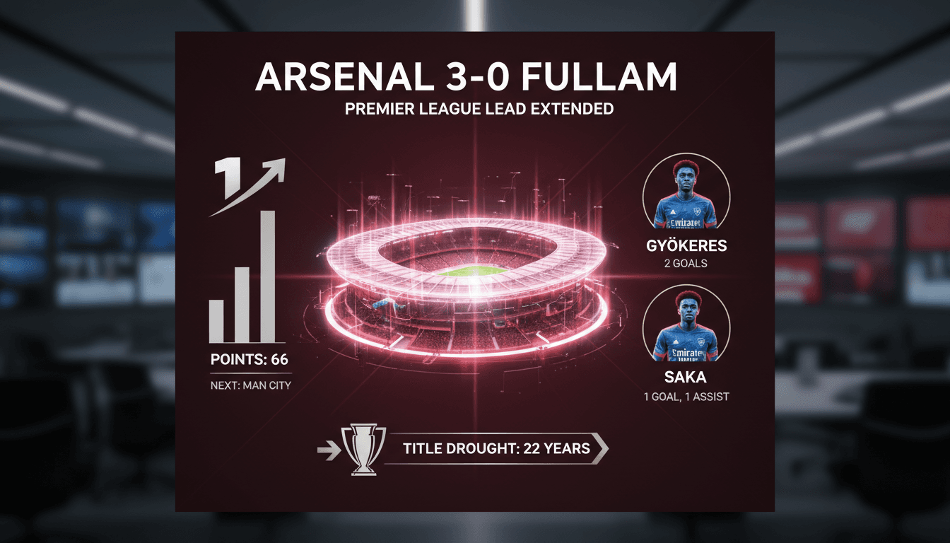 Arsenal defeats Fulham 3-0 to extend Premier League lead