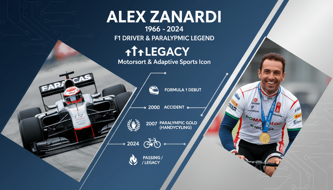 Alex Zanardi, celebrated Formula One driver and Paralympic champion, passes away at 59