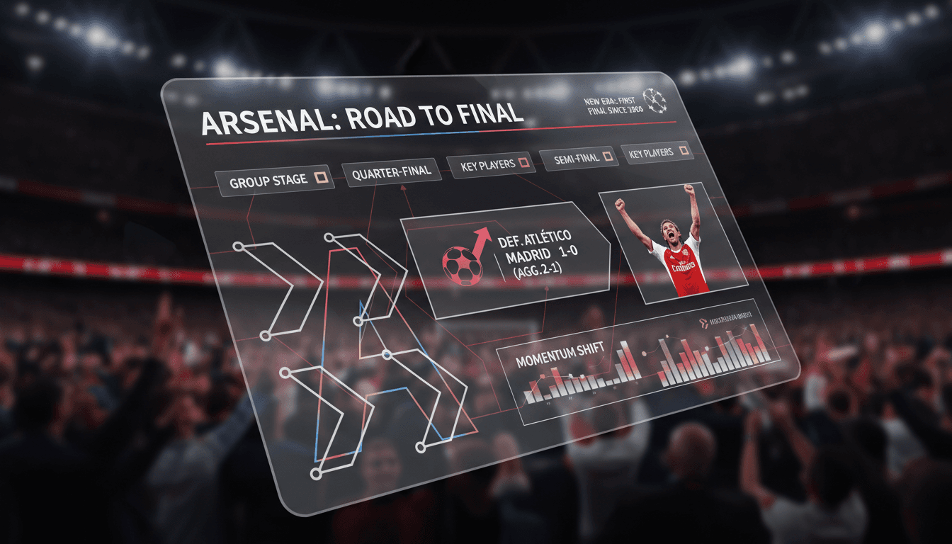 Arsenal players celebrating their victory against Atletico Madrid in the Champions League semifinals.