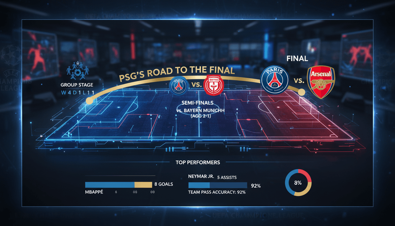 Paris Saint-Germain celebrating their advancement to the Champions League final.