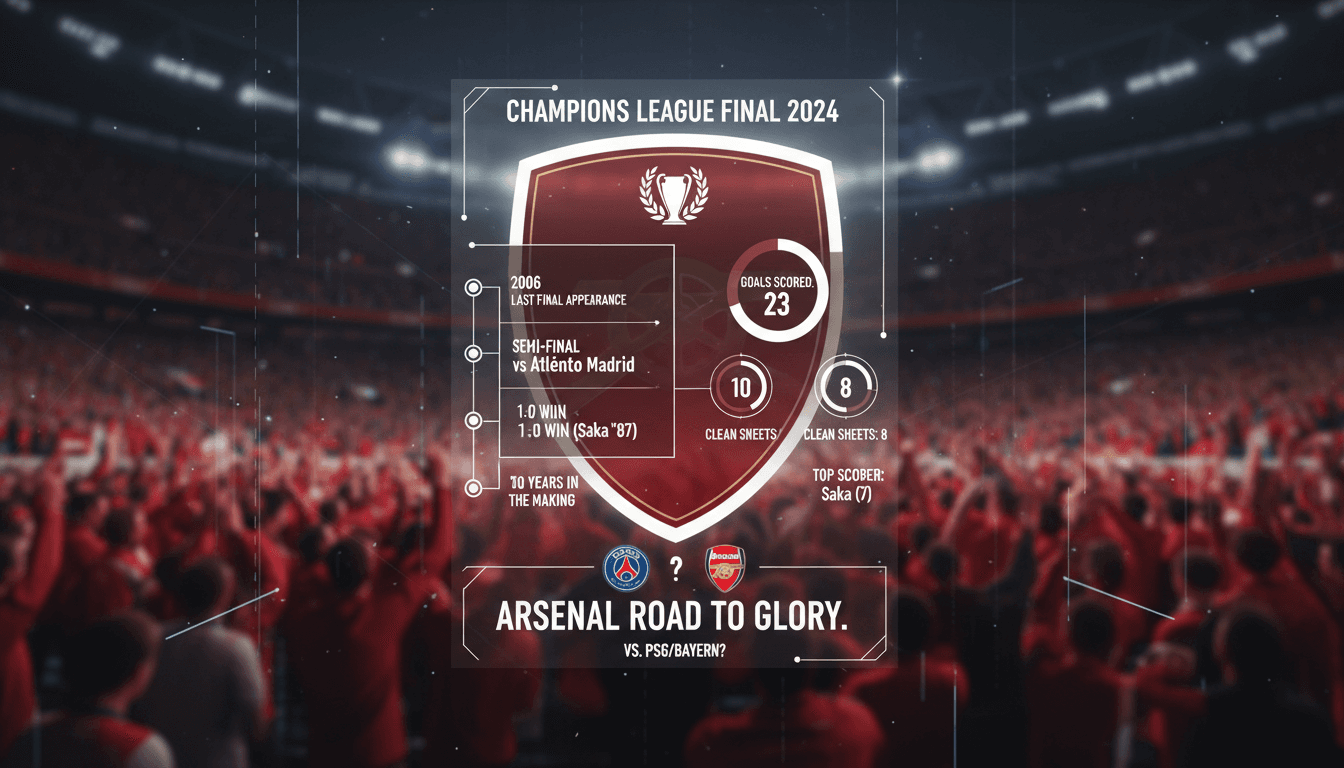 Arsenal advances to Champions League final after 20 years
