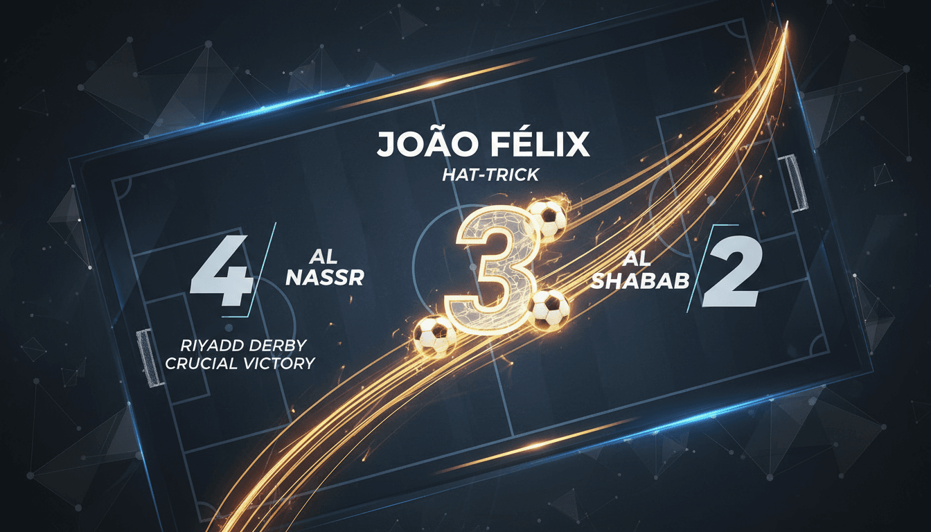 João Félix celebrating his hat-trick during the Riyadh derby against Al Shabab.
