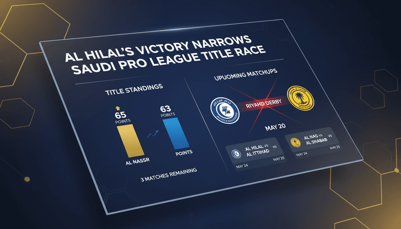 Al Hilal's Victory Narrows Saudi Pro League Title Race