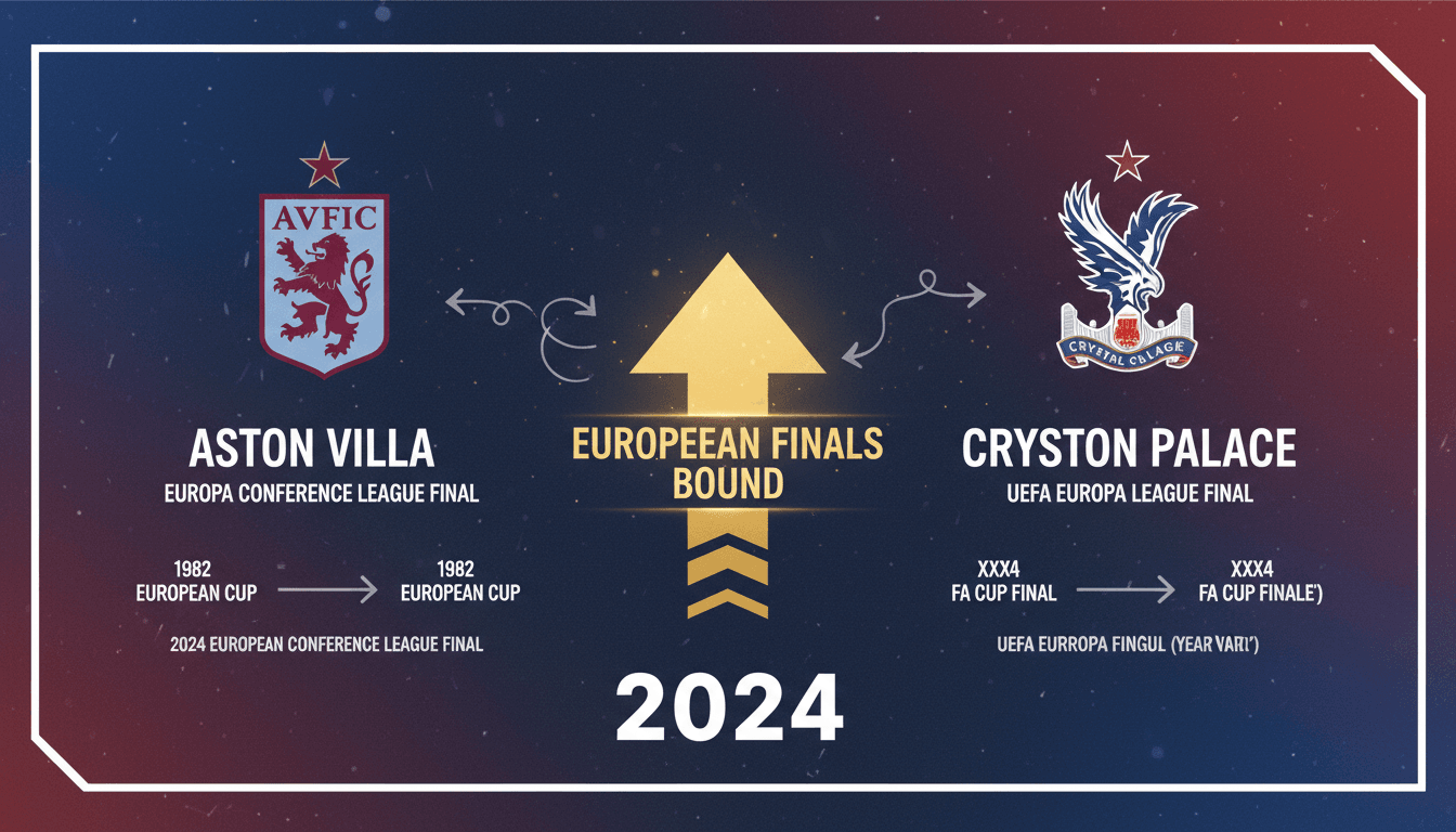 Aston Villa and Crystal Palace reach European finals