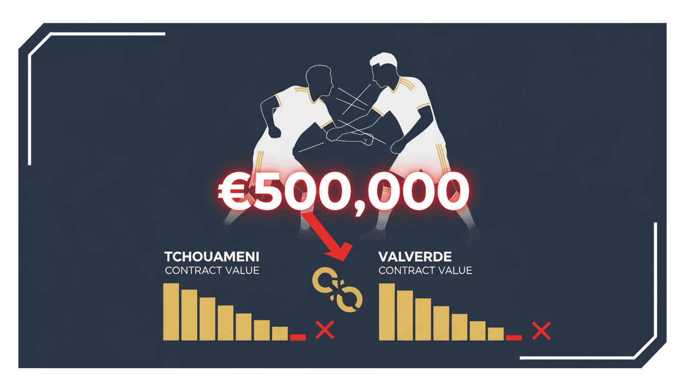 Real Madrid fines players Tchouameni and Valverde 500,000 euros for training altercation