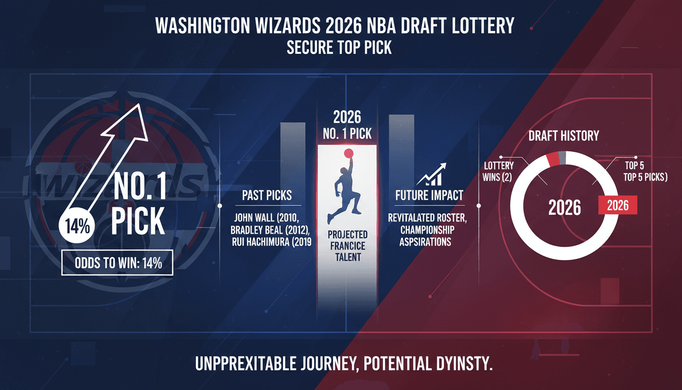 Washington Wizards celebrate winning the 2026 NBA Draft Lottery