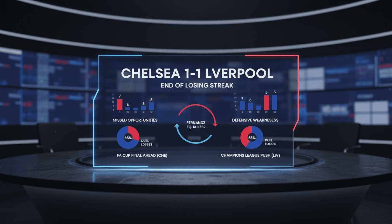 Chelsea ends six-match losing streak with draw against Liverpool