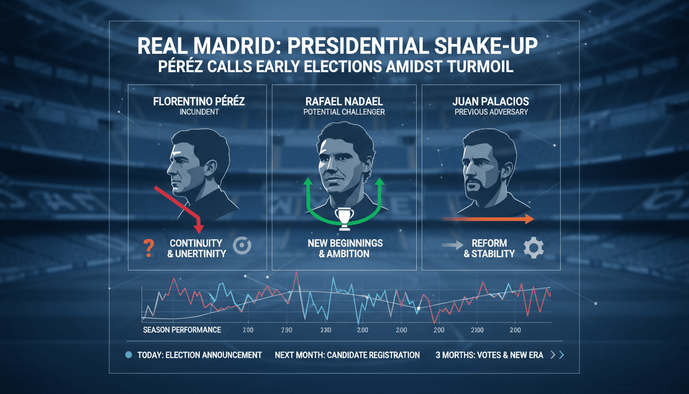 Florentino Pérez during the press conference announcing early elections for Real Madrid.