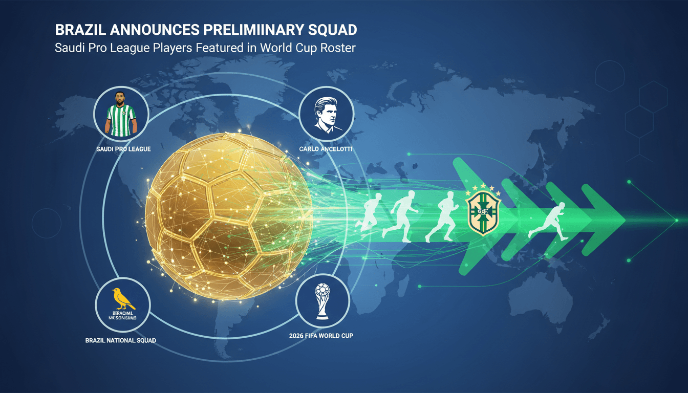 Brazil announces preliminary squad for 2026 FIFA World Cup featuring Saudi Pro League players