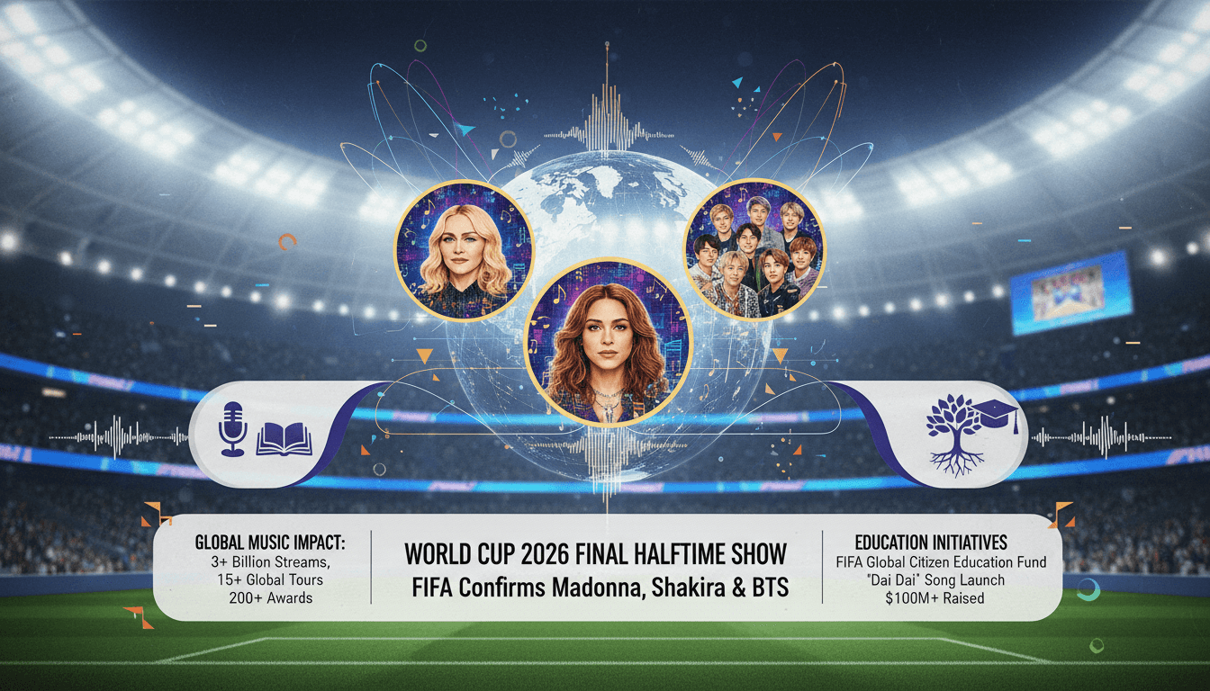 Madonna, Shakira, and BTS to headline World Cup 2026 halftime show