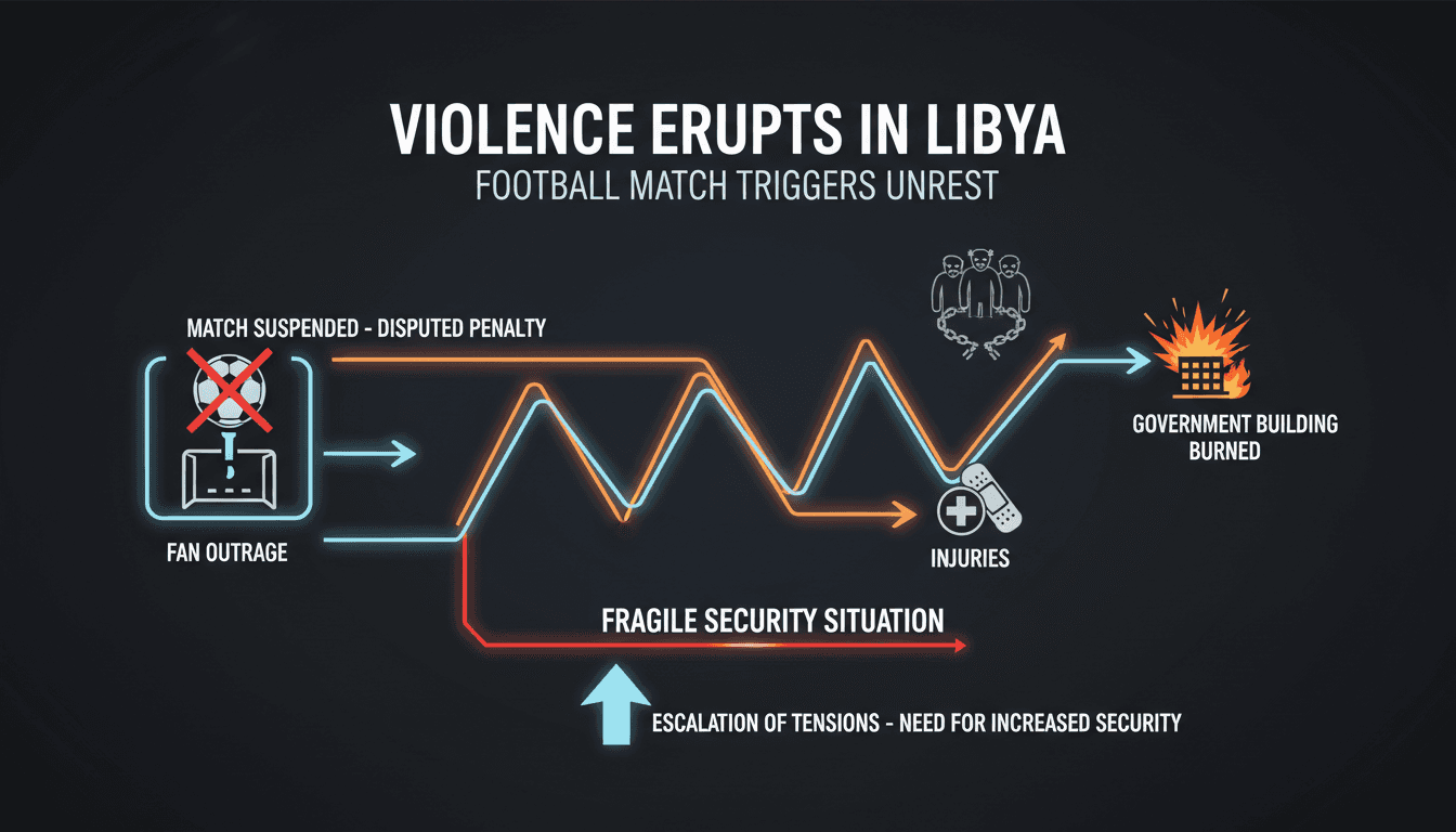 Protesters clash in Tripoli following a controversial football match