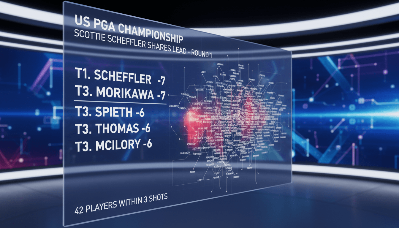 Scottie Scheffler shares lead at US PGA Championship after first round