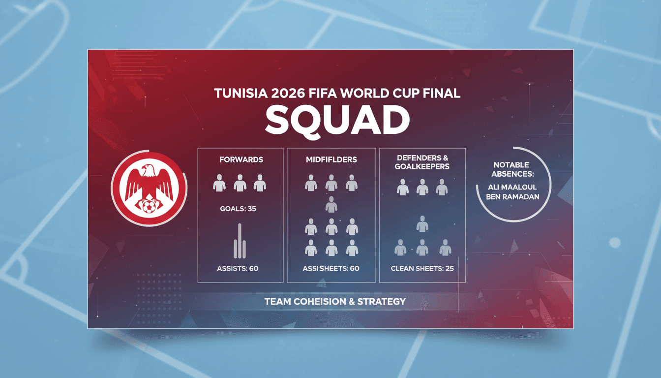 Tunisia's national football team squad announcement for the 2026 World Cup