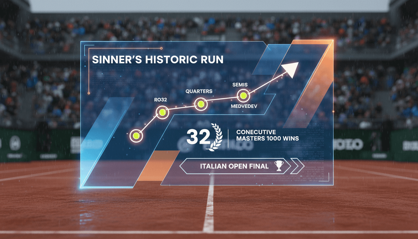 Jannik Sinner advances to Italian Open final after defeating Daniil Medvedev