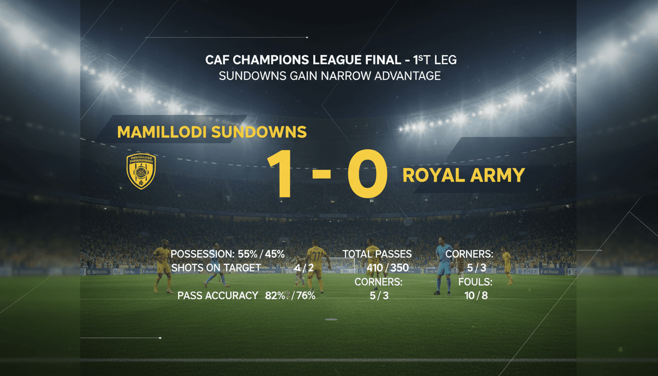 Mamillodi Sundowns wins first leg of CAF Champions League final against Royal Army