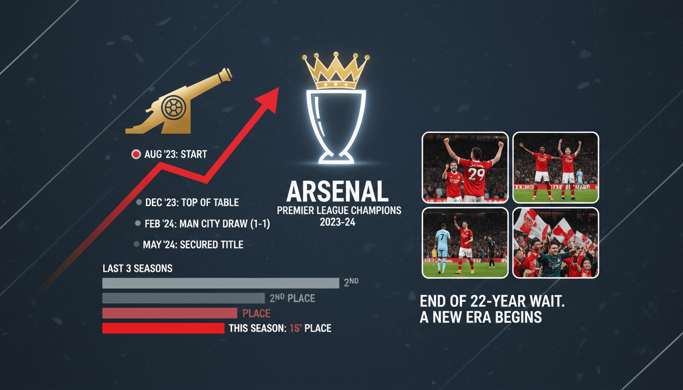 Arsenal wins Premier League title for first time in 22 years