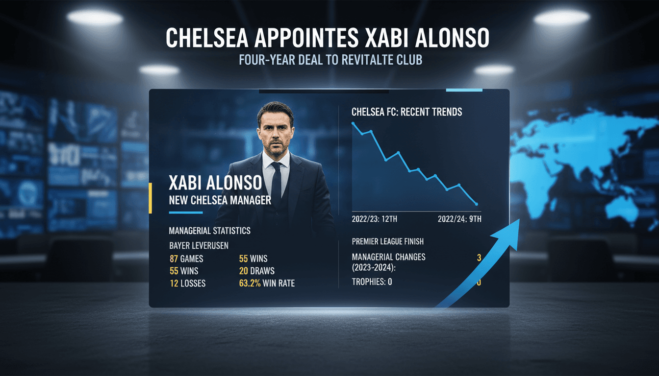 Chelsea Football Club appoints Xabi Alonso as new manager