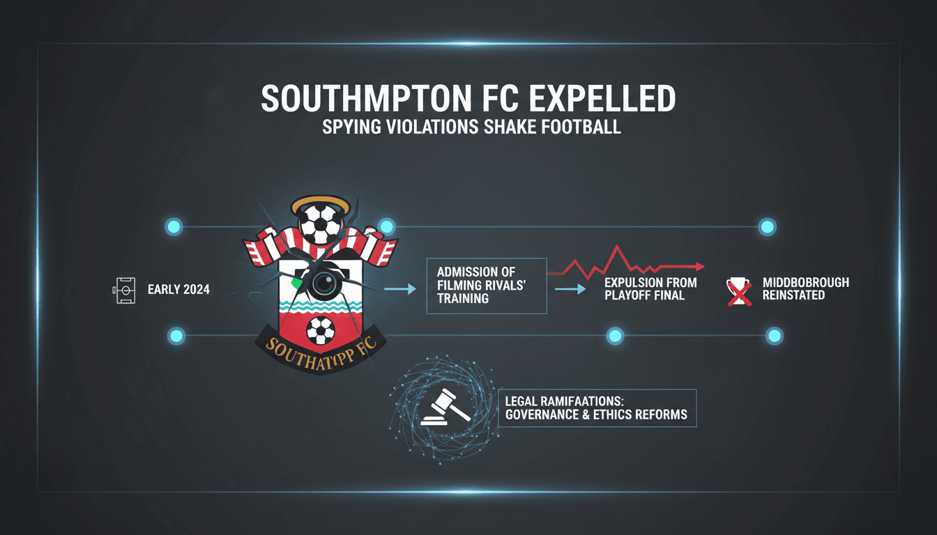 Southampton FC expelled from Championship playoff final for spying violations