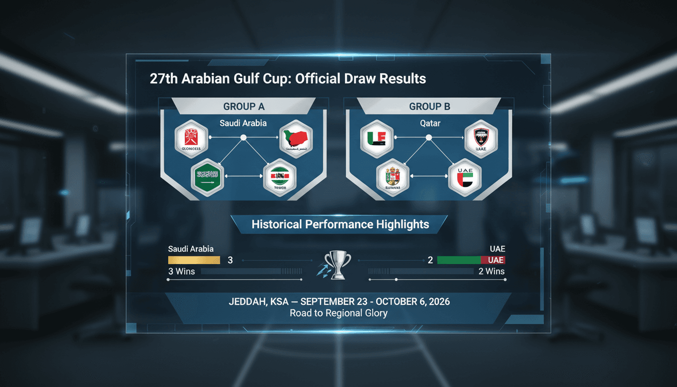 Draw for 27th Arabian Gulf Cup held in Jeddah