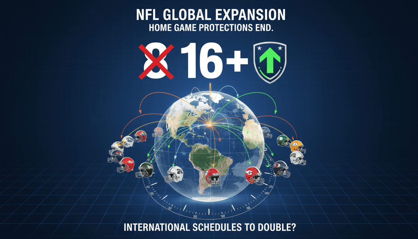 NFL logo with international game schedule concept