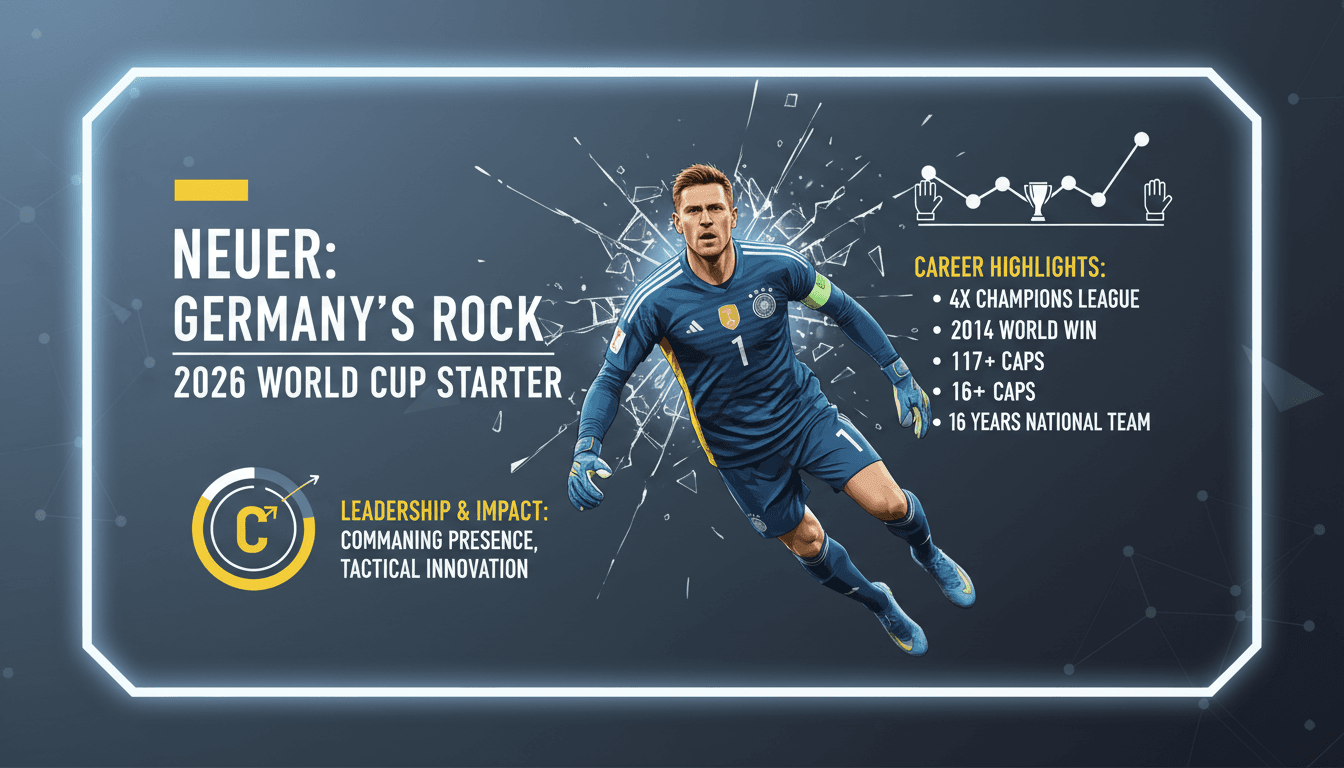 Manuel Neuer named Germany's starting goalkeeper for 2026 World Cup