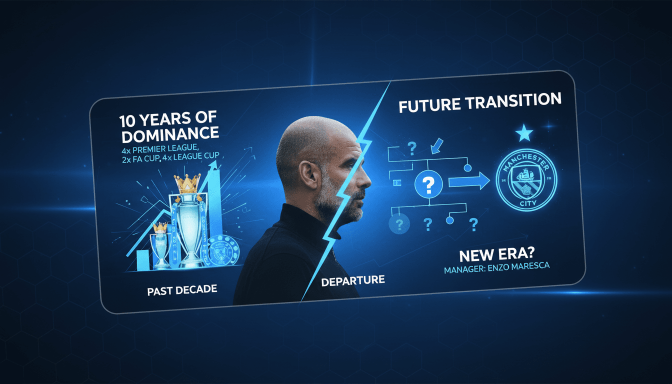 Pep Guardiola announces departure from Manchester City after a decade