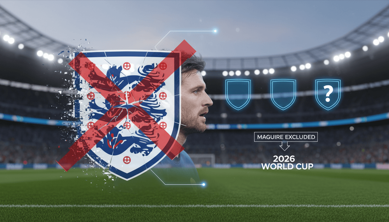 Harry Maguire during a match, reflecting on his exclusion from the World Cup squad.