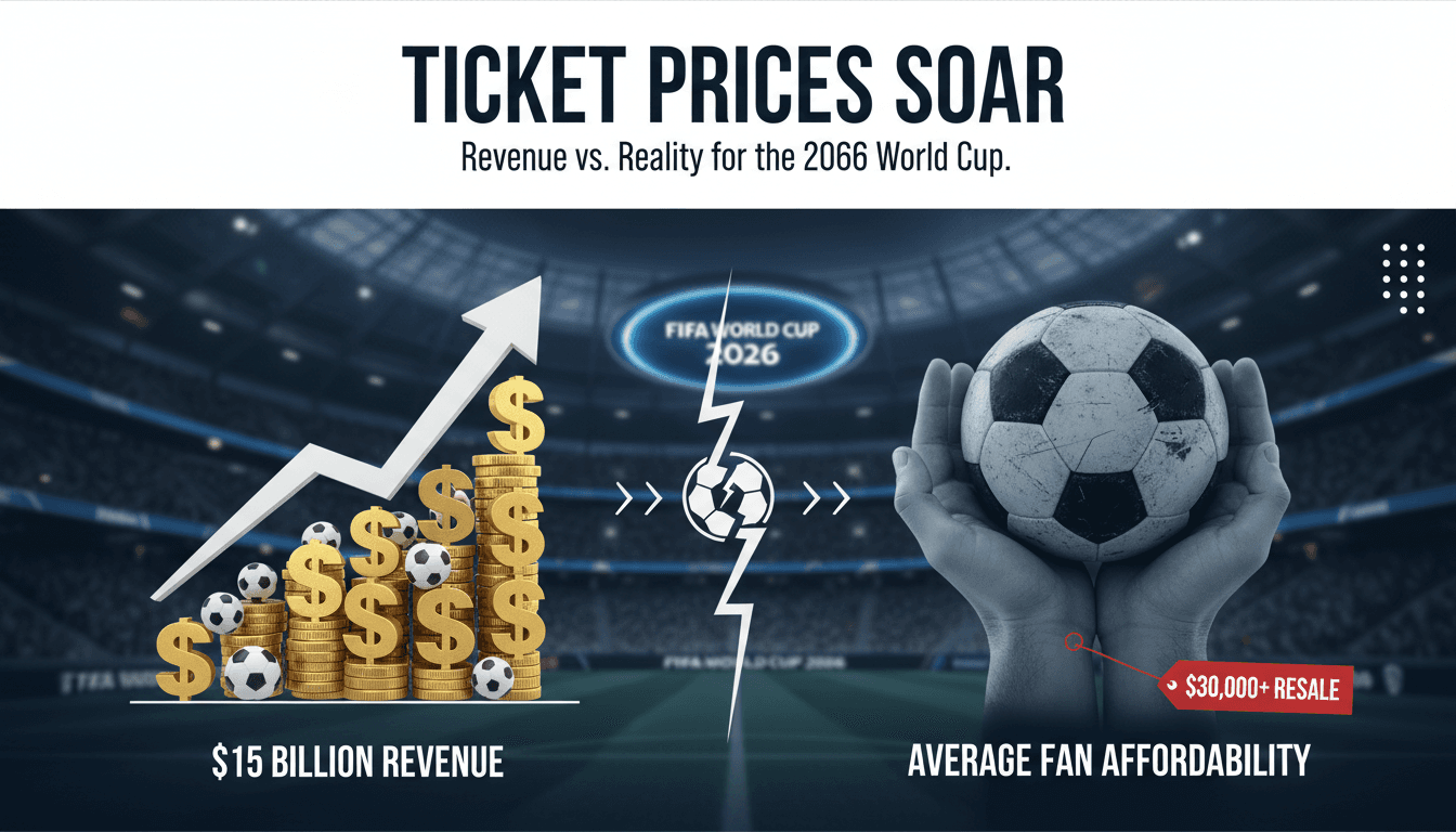 A visual representation of soaring ticket prices for the 2026 FIFA World Cup.