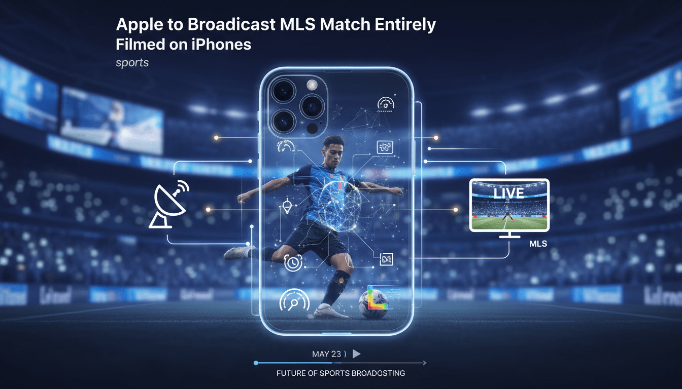 Apple iPhone 17 Pro filming a Major League Soccer match