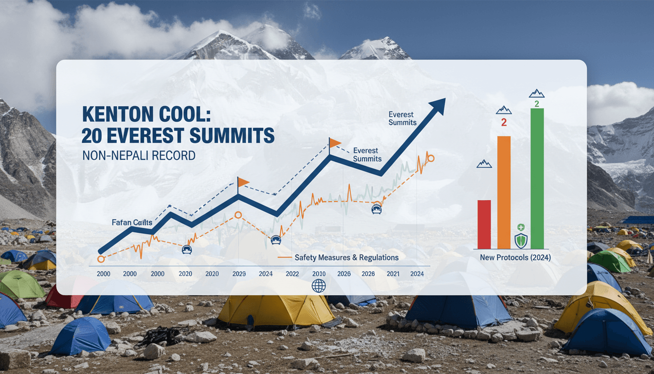 Kenton Cool becomes first non-Nepali to summit Everest 20 times
