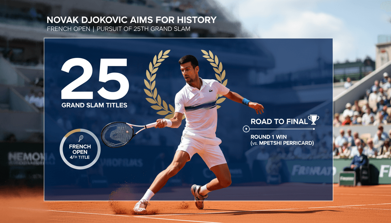 Novak Djokovic celebrating his victory at the French Open 2026