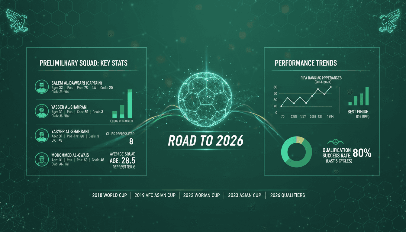 Saudi Arabia announces preliminary squad for 2026 FIFA World Cup preparations